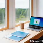 식품위생관리사 필기 시험 대비 무료 강의 - A bright, organized Swedish home study room designed for a food hygiene student preparing for an exa...
