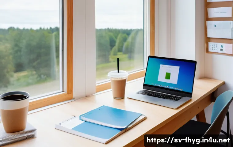 식품위생관리사 필기 시험 대비 무료 강의 - A bright, organized Swedish home study room designed for a food hygiene student preparing for an exa...